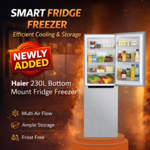 Haier 230L Bottom Mount Fridge Freezer - Silver