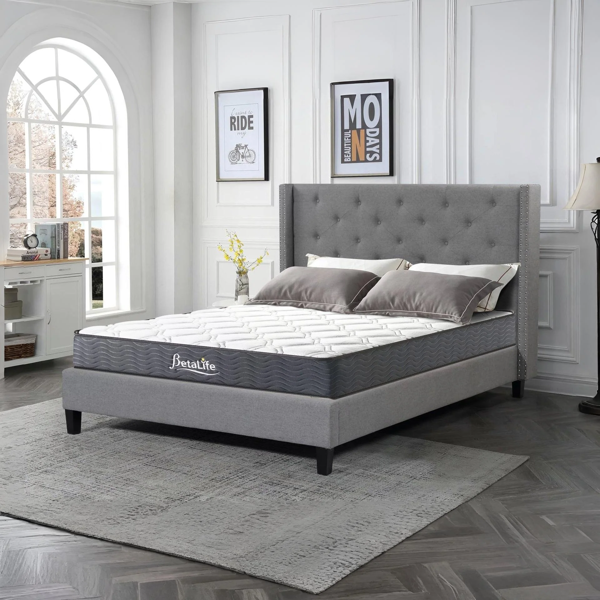 Basics Plus Mattress with Mattress Protector & 2 Pillows - Queen